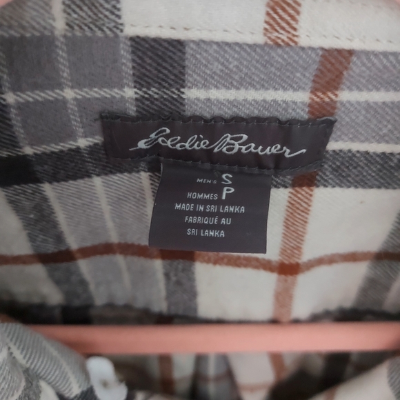 Eddie Bauer Men's Size Small Plaid Flannel - Picture 3 of 3